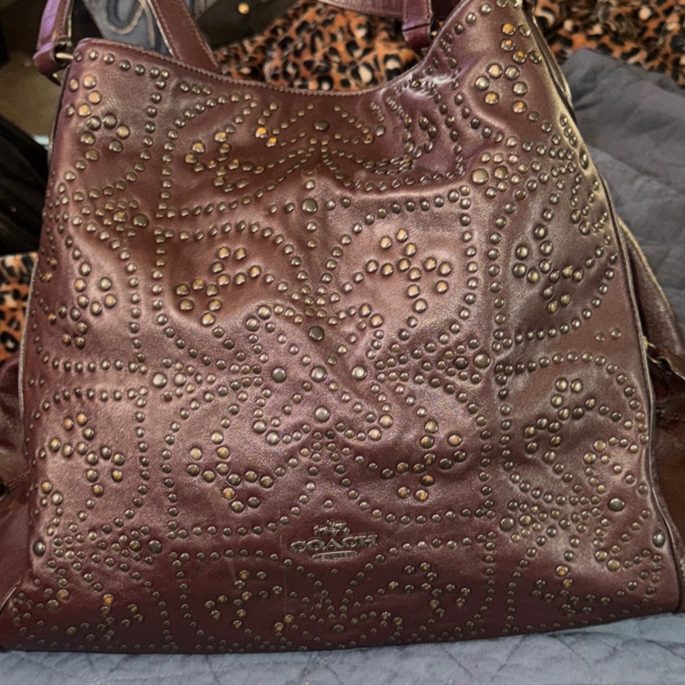 Coach Studded Leather Bag